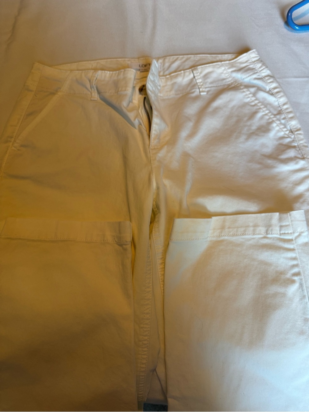 Loft Ladies Casual Chino Pants in Off-White